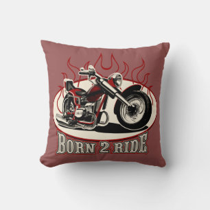 Tecknad motorcykel kudde