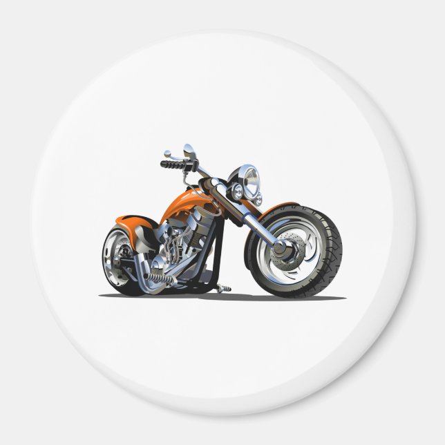 Tecknad motorcykel magnet (Framsidan)