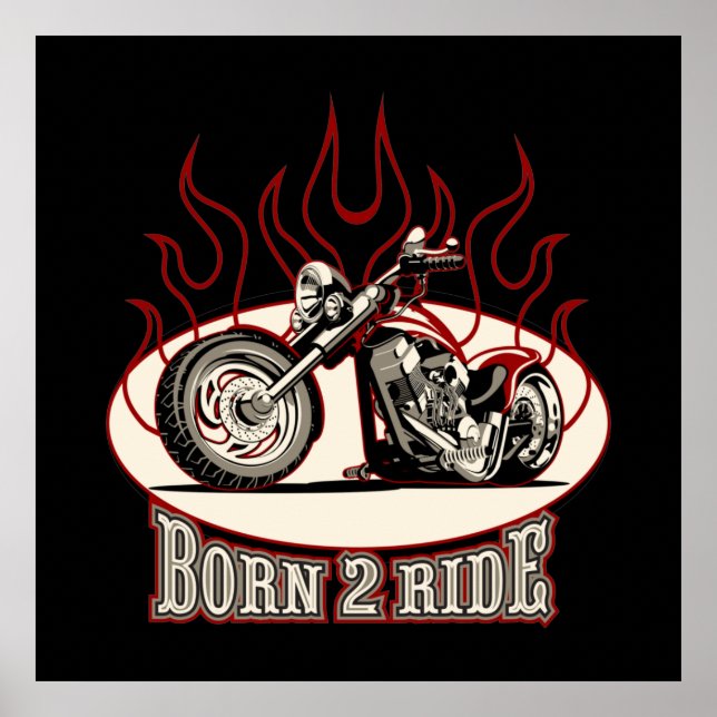 Tecknad motorcykel poster (Framsidan)