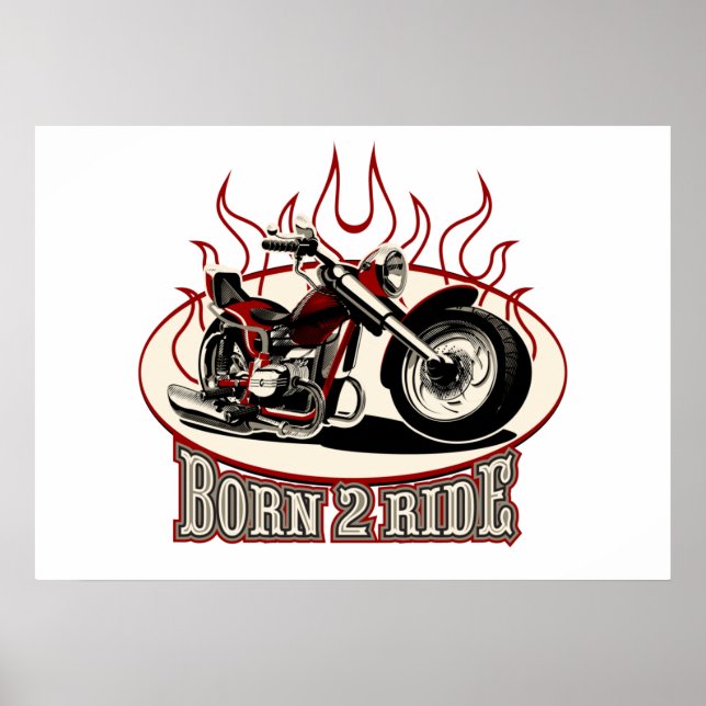 Tecknad motorcykel poster (Framsidan)