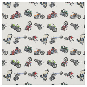 Tecknad motorcyklar tyg
