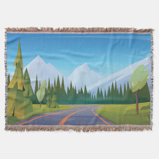 Tecknad Mountain Filt (Framsidan)