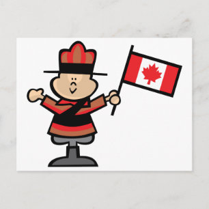 Tecknad Mountie Vykort