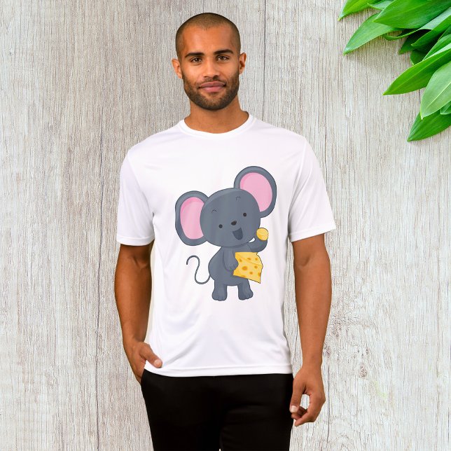 Tecknad Mouse med ostdjur T Shirt (Skapare uppladdad)