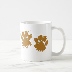 Tecknad Muddy Hund Paw-utskrift Kaffemugg