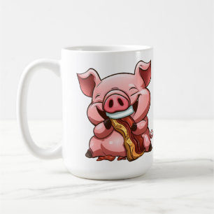 Tecknad Mugg i en Gris-ekande Bacon