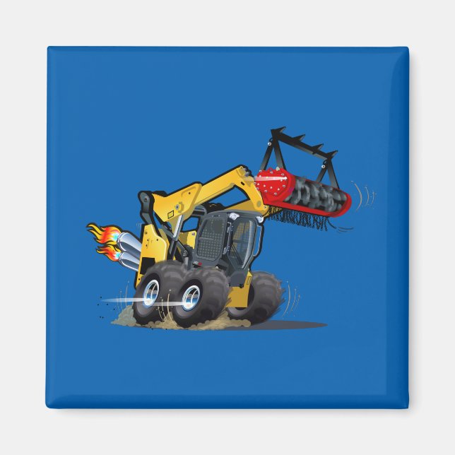 Tecknad mulcher magnet (Framsidan)