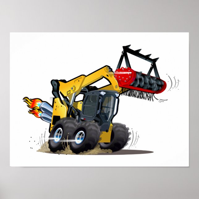 Tecknad mulcher poster (Framsidan)