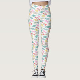 Tecknad - multifärgade festitiva kanaler leggings