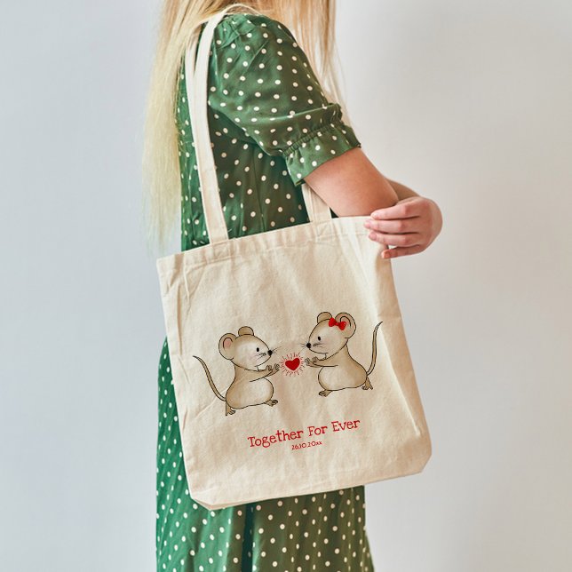 Tecknad Munslig munsbit i påsen Tygkasse (Cartoon Lovely mouses tote bag
)