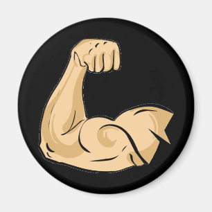 TECKNAD MUSCLES MAN strong arm biceps athletic pot Magnet
