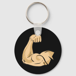 TECKNAD MUSCLES MAN strong arm biceps athletic pot Nyckelring