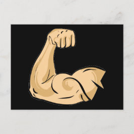 TECKNAD MUSCLES MAN strong arm biceps athletic pot Vykort