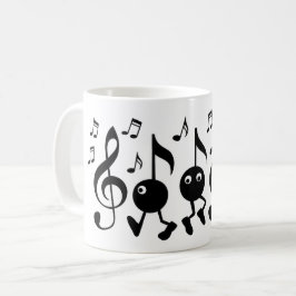 Tecknad Musik noter Kaffemugg