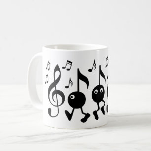 Tecknad Musik noter Kaffemugg
