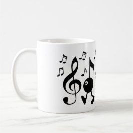 Tecknad Musik noter Kaffemugg