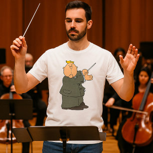 Tecknad musikdirigent med taktpinne t shirt