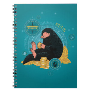 Tecknad NIFFLER™ med Guld Mynt Anteckningsbok
