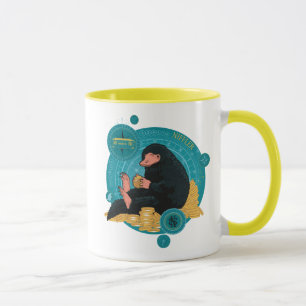 Tecknad NIFFLER™ med Guld Mynt Mugg