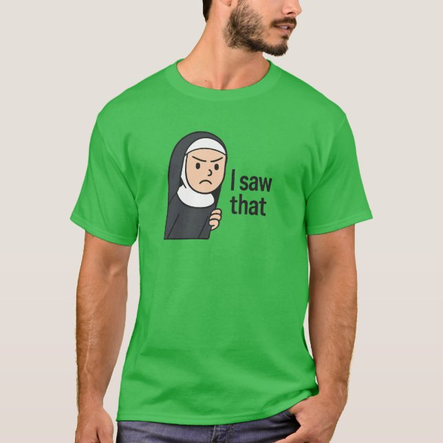 tecknad Nn såg Jesus meme T Shirt (Framsida)