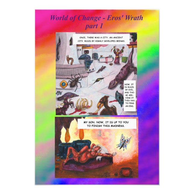 Tecknad novell Fantasy Världsförändring Konst Kärl Fototryck (Framsidan)