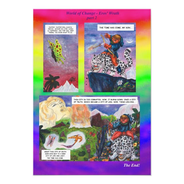 Tecknad novell Fantasy Världsförändring Konst Kärl Fototryck (Framsidan)