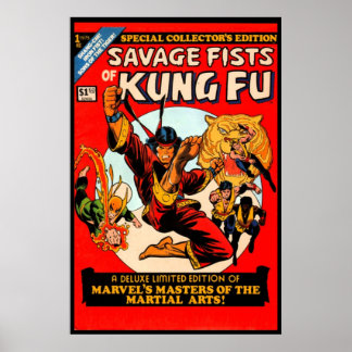 Tecknad nr 1 första upplagan - Kung fu sparpriser Poster