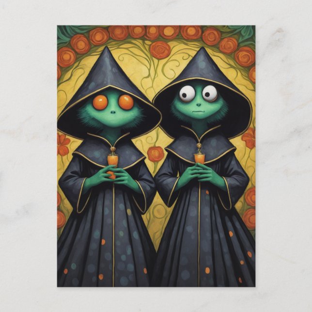 Tecknad Nuns Vykort (Framsida)