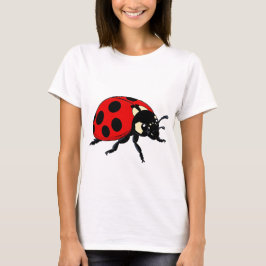 🐞 Tecknad Nyckelpiga Glöd 🌈 Söt Insekt Karaktär T Shirt