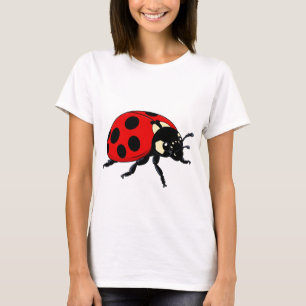 🐞 Tecknad Nyckelpiga Glöd 🌈 Söt Insekt Karaktär T Shirt