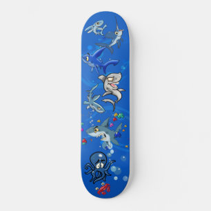 Tecknad oceanen mini skateboard bräda 18,5 cm
