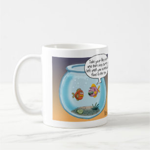 Tecknad om liv och död kaffemugg