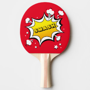 Tecknad OOPS och SMASH Pingisracket