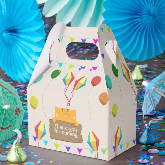 Tecknad Orange Kattbabyskor Presentaskar (Part)