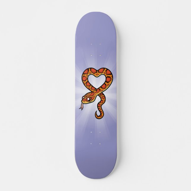 Tecknad orm old school skateboard bräda 21,6 cm (Framsida)