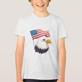 Tecknad örnpresent för barn – USA patriotisk konst T Shirt