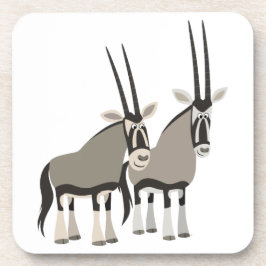 Tecknad Oryxes Underlägg Set (Cute Pair)