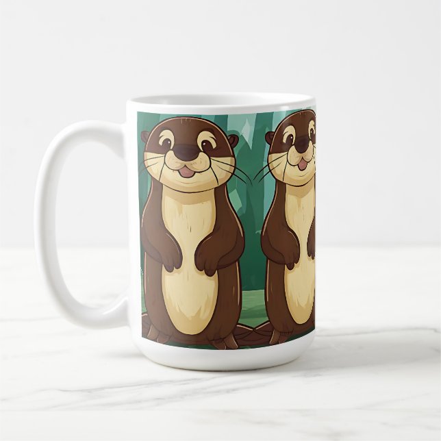 Tecknad Otters Kaffemugg (Vänster)