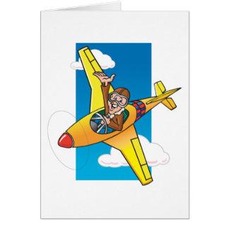 Tecknad P51 Hälsningskort