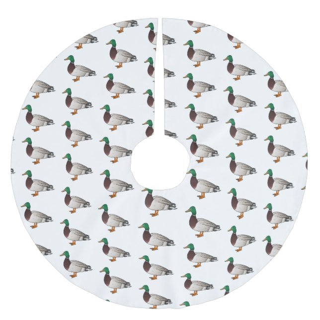 Tecknad på Mallard anka Julgransmatta Borstad Polyester (Framsidan)