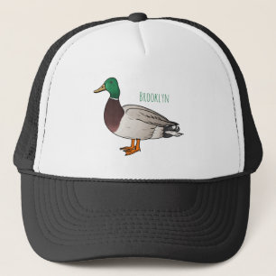Tecknad på Mallard anka Keps