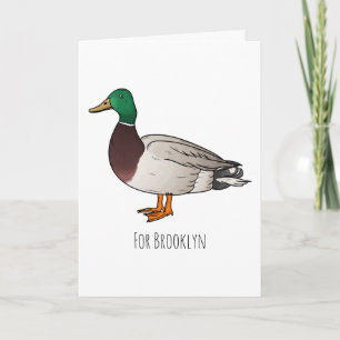 Tecknad på Mallard anka Kort