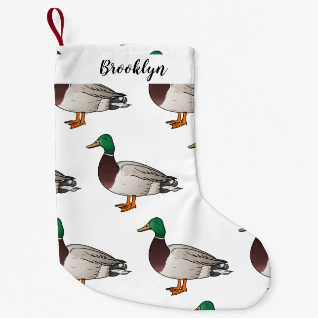 Tecknad på Mallard anka Liten Julstrumpa (Framsidan)
