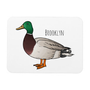 Tecknad på Mallard anka Magnet