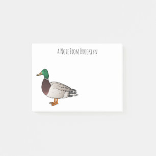 Tecknad på Mallard anka Post-it Block