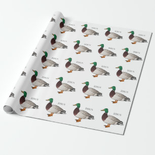 Tecknad på Mallard anka Presentpapper