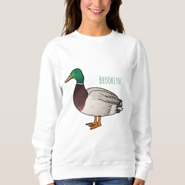 Tecknad på Mallard anka T Shirt (Framsida)