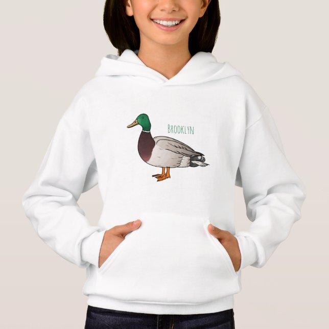 Tecknad på Mallard anka T Shirt (Framsida)
