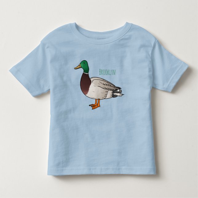 Tecknad på Mallard anka T Shirt (Framsida)
