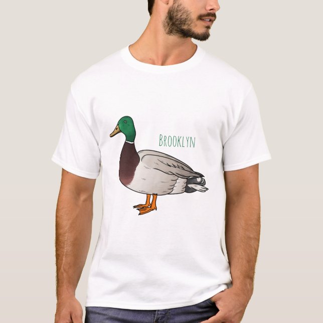 Tecknad på Mallard anka T Shirt (Framsida)